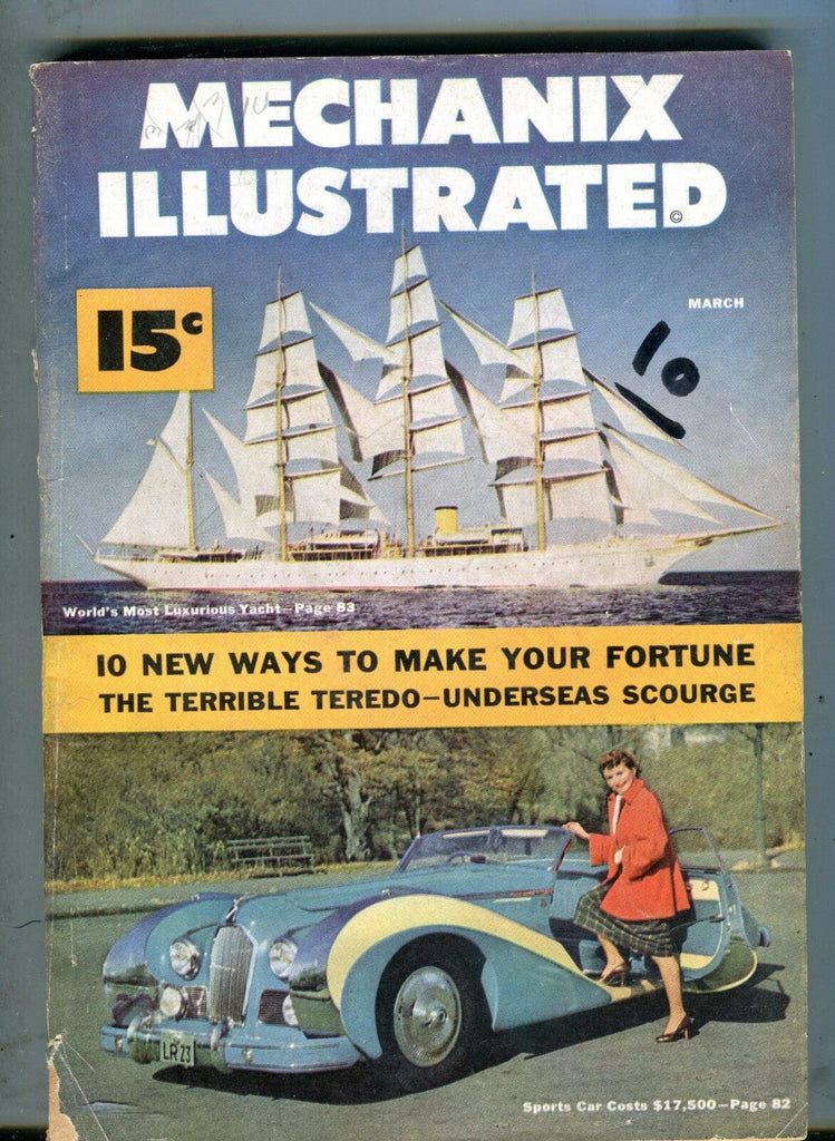 Mechanix Illustrated Magazine March 1950 Most Luxurious Yacht 062017nonjhe