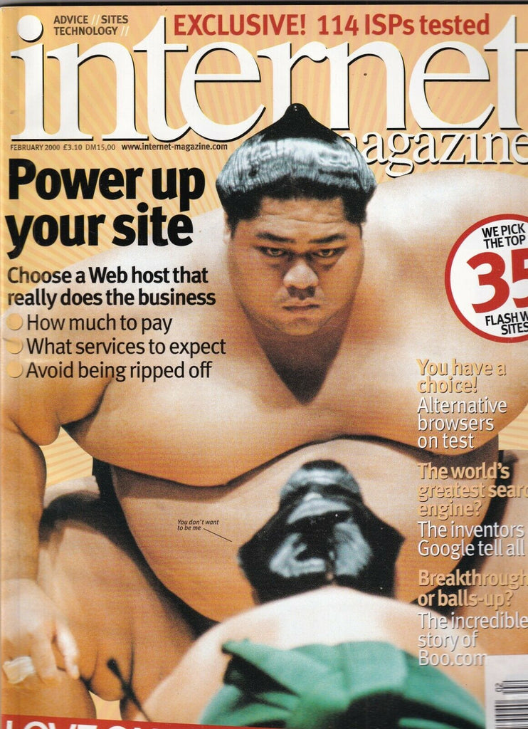 Internet Magazine Power Up Your Site 35 Flash Web Sites February 2000 100919nonr