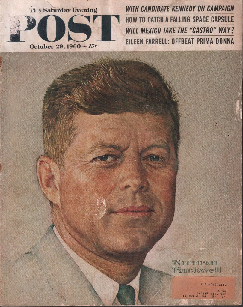 The Saturday Evening Post October 29 1960 JFK Norman Rockwell w/ML 080217nonDBE