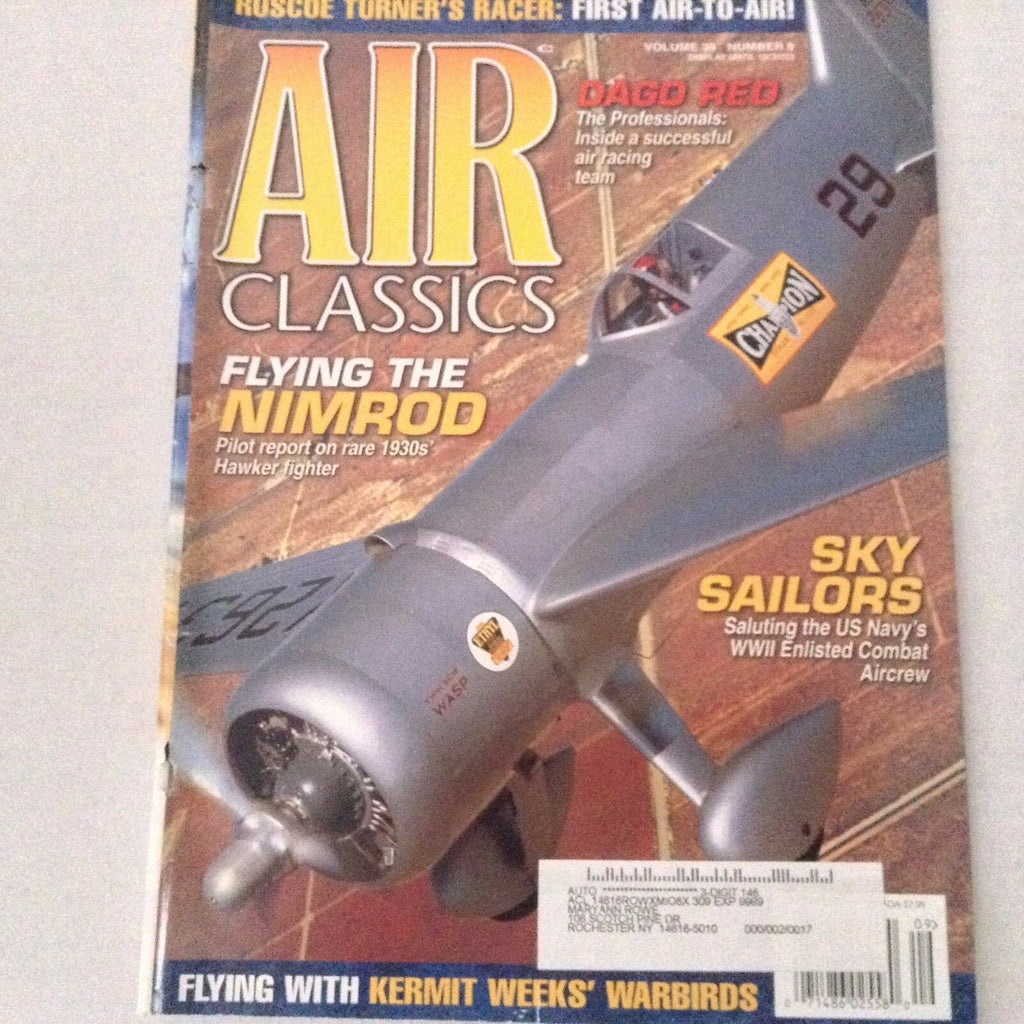 Air Classics Magazine Nimrod Hawker Fighter Vol.39 No.9 062217nonrh2