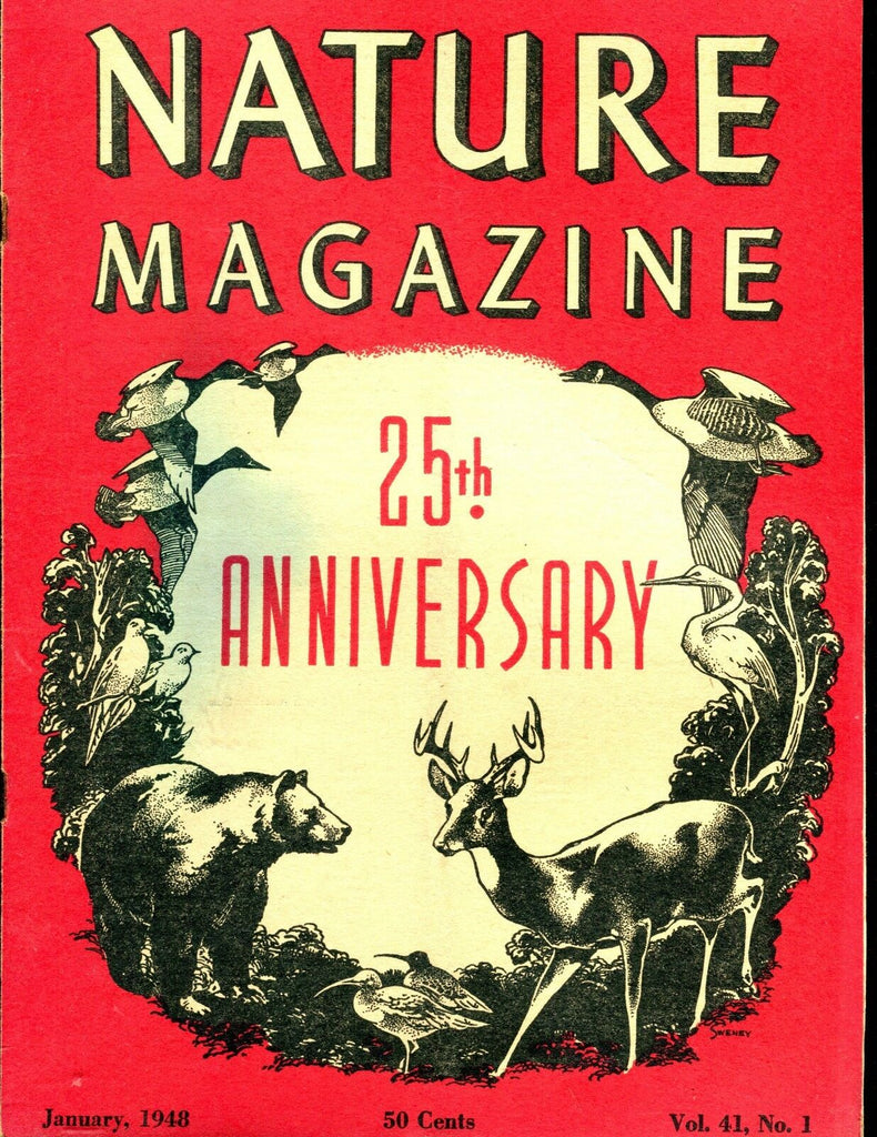 Nature Magazine January 1948 26th Anniversary EX ML On Back 011217jhe