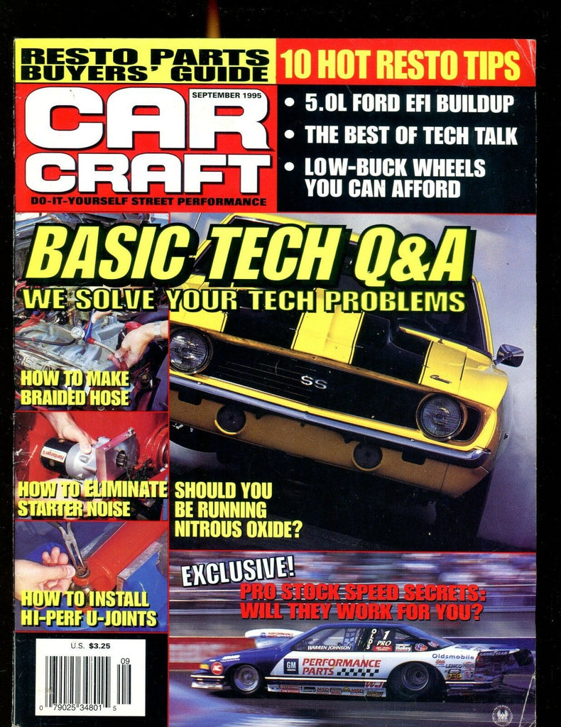 Car Craft Magazine September 1995 Tech Q&A EX No ML 012517jhe