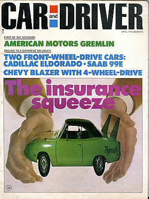 Car and Driver Magazine April 1970 Insurance Squeeze EX 020416jhe