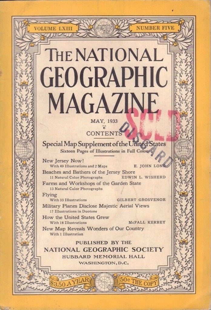 National Geographic May 1933 New Jersey Now! 020717DBE