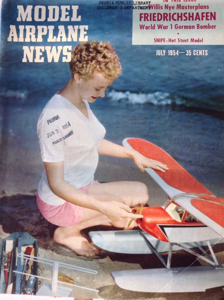 Model Airplane News Magazine Willis Nye Masterplans July 1954 082317nonrh