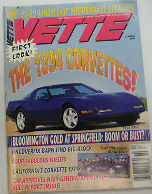 Vette Magazine The 1994 Corvettes Bloomington Gold October 1993 051615R