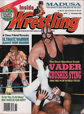 Inside Wrestling November 1992 Ultimate Warrior, Madusa VG 020316DBE