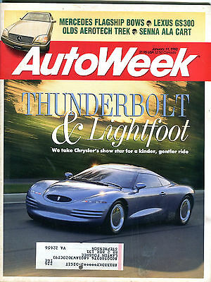 AutoWeek Magazine January 11 1993 Thunderbolt Chrysler EX 012816jhe