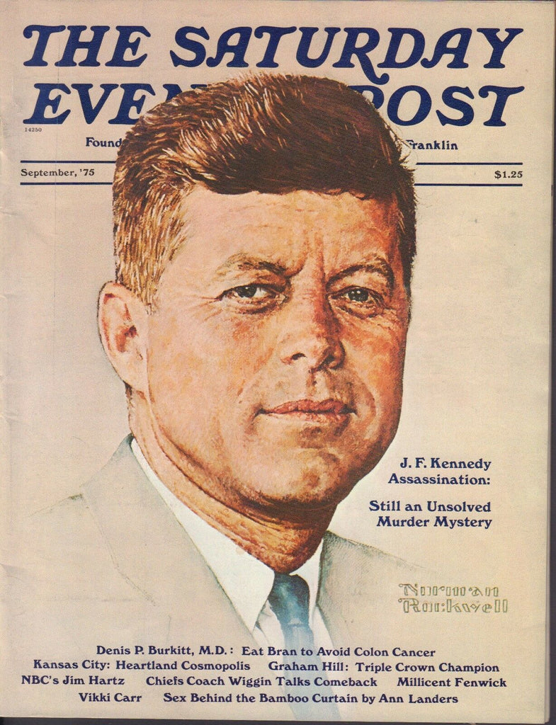 Saturday Evening Post September 1975 Norman Rockwell John F Kennedy 061418DBE