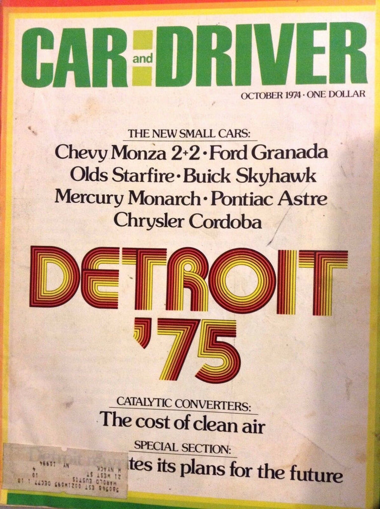 Car And Driver Magazine Detroit Chevy Monza October 1974 110417nonrh