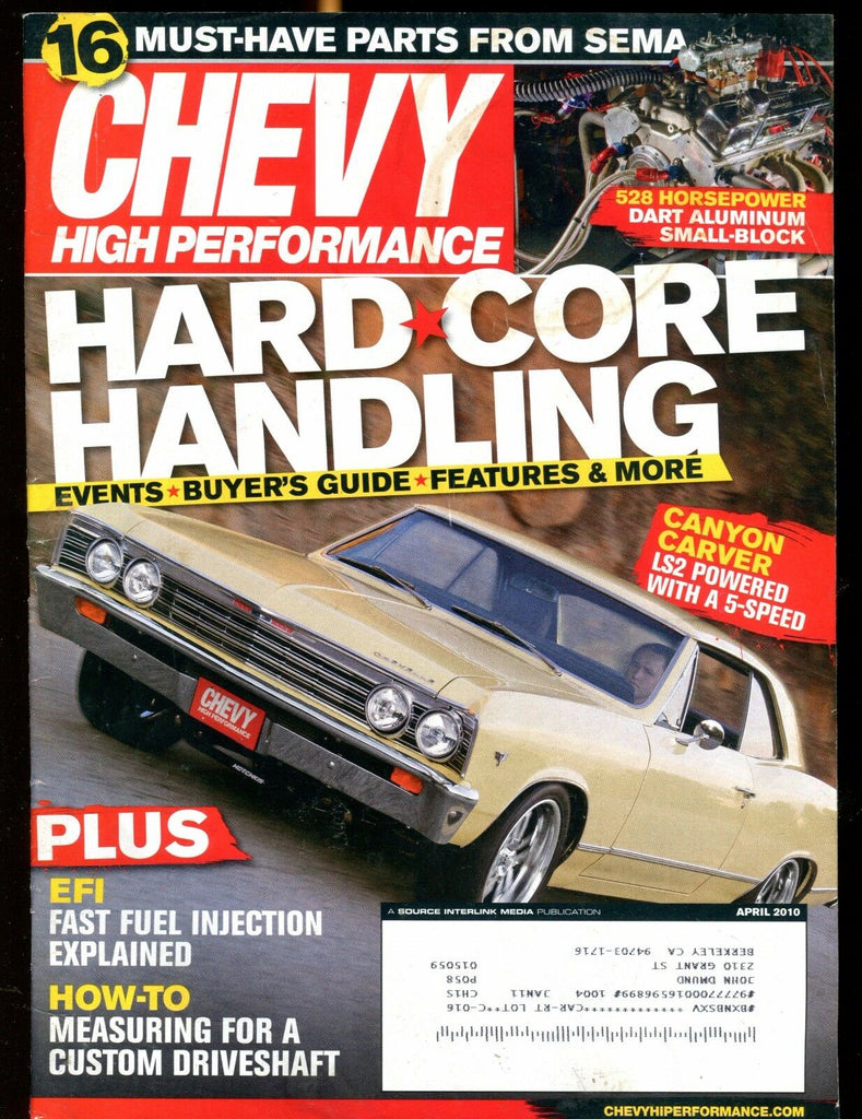 Chevy High Performance Magazine April 2010 LS2 EX w/ML 022717nonjhe