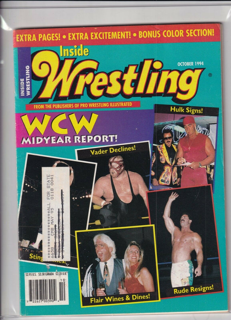 Inside Wrestling Magazine Van Vader, Hulk Hogan October 1994 060319nonr