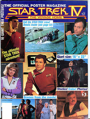 Star Trek IV Official Poster Magazine 1986 EX 040416jhe