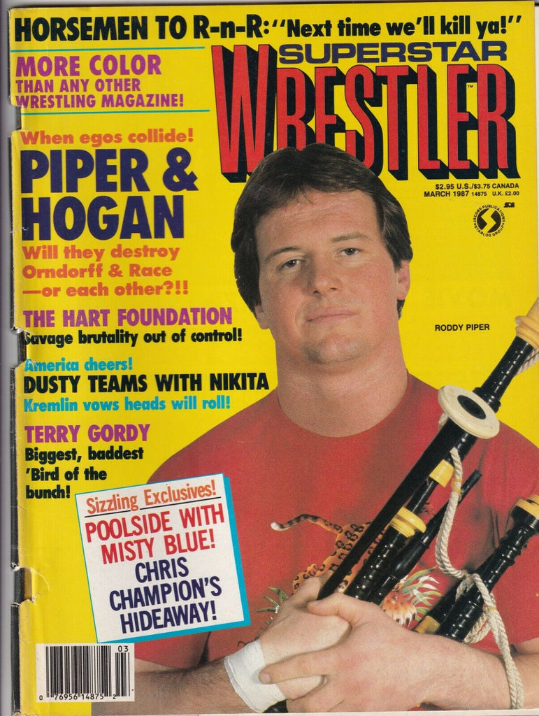 Superstar Wrestler Magazine Roddy Piper & Hulk Hogan March 1987 052219nonr