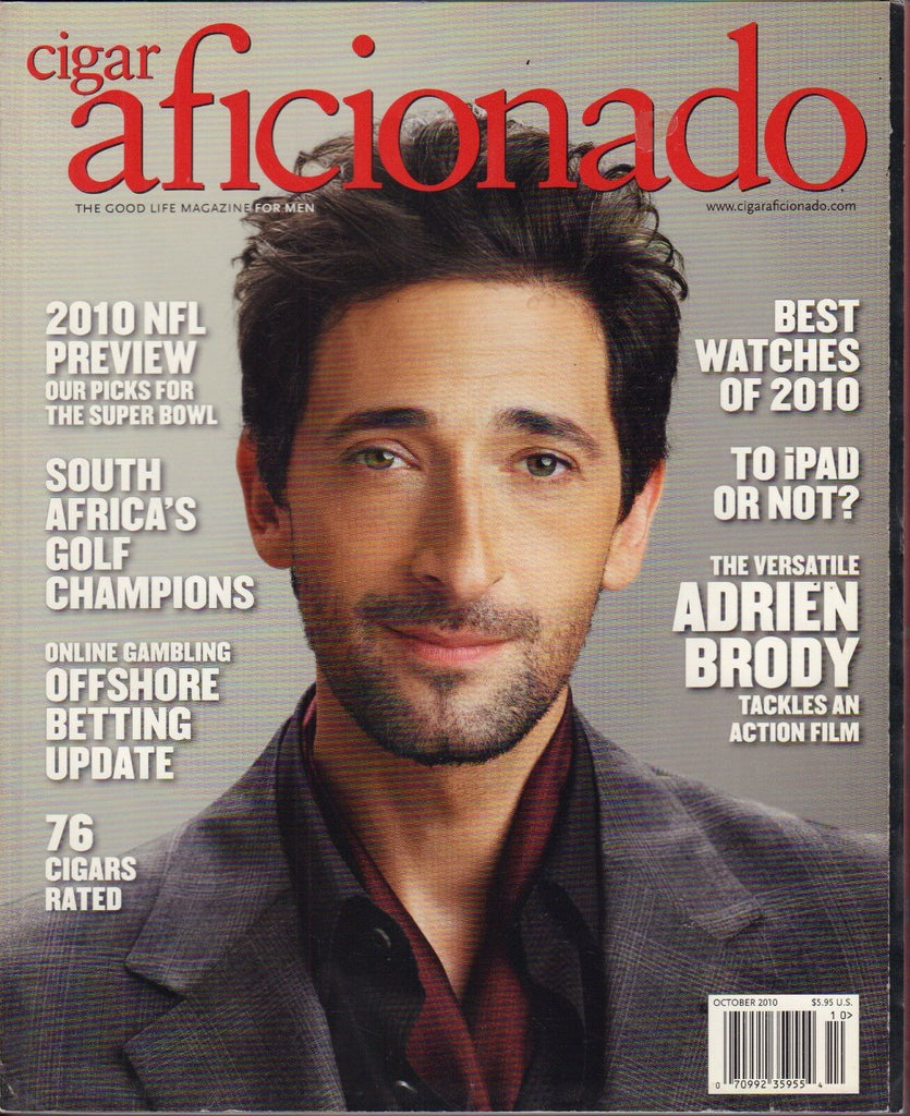 Cigar Aficionado October 2010 Adrien Brody Vg 010317DBE