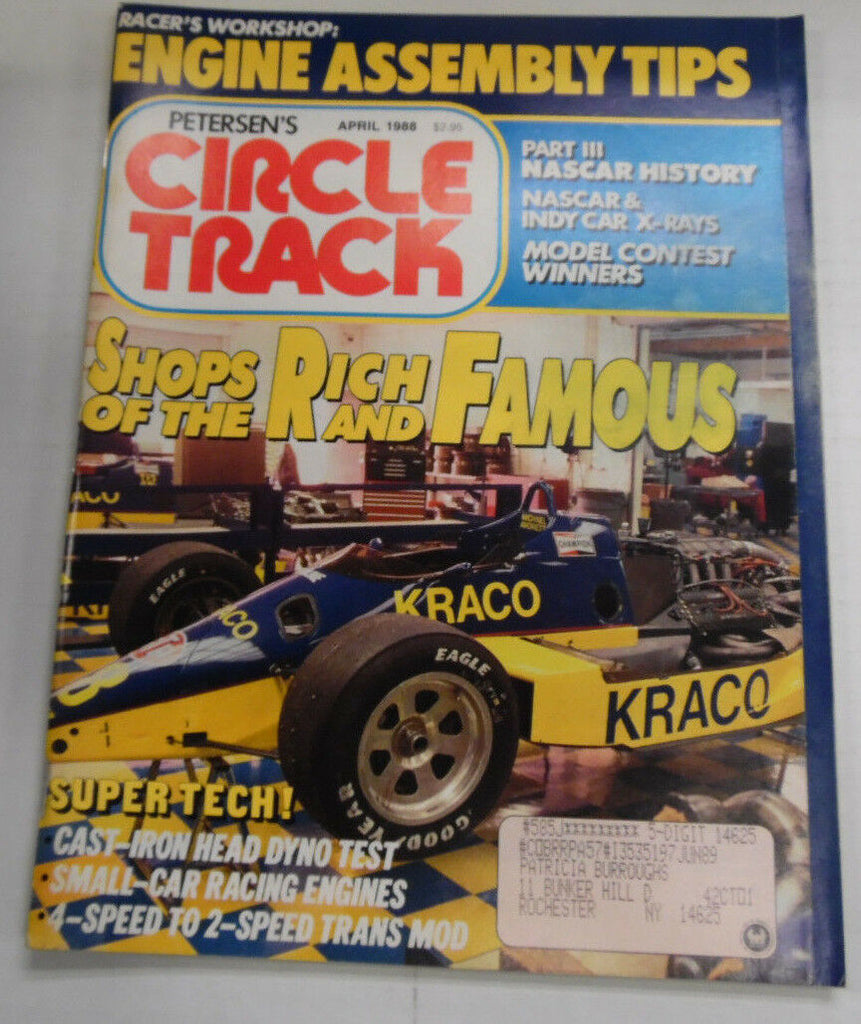 Circle Track Magazine Rich And Famous Shops April 1988 040417nonr