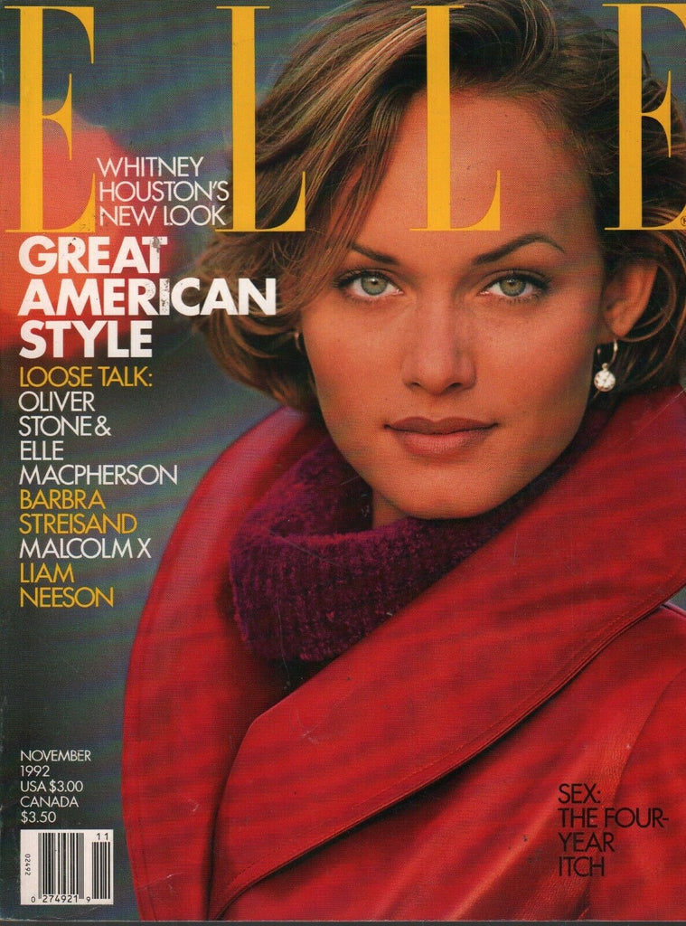 Elle Fashion Magazine November 1992 Whitney Houston Malcom X 101220ame2