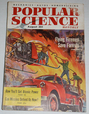 Popular Science Magazine Flying Firemen Save Forests August 1955 120514R