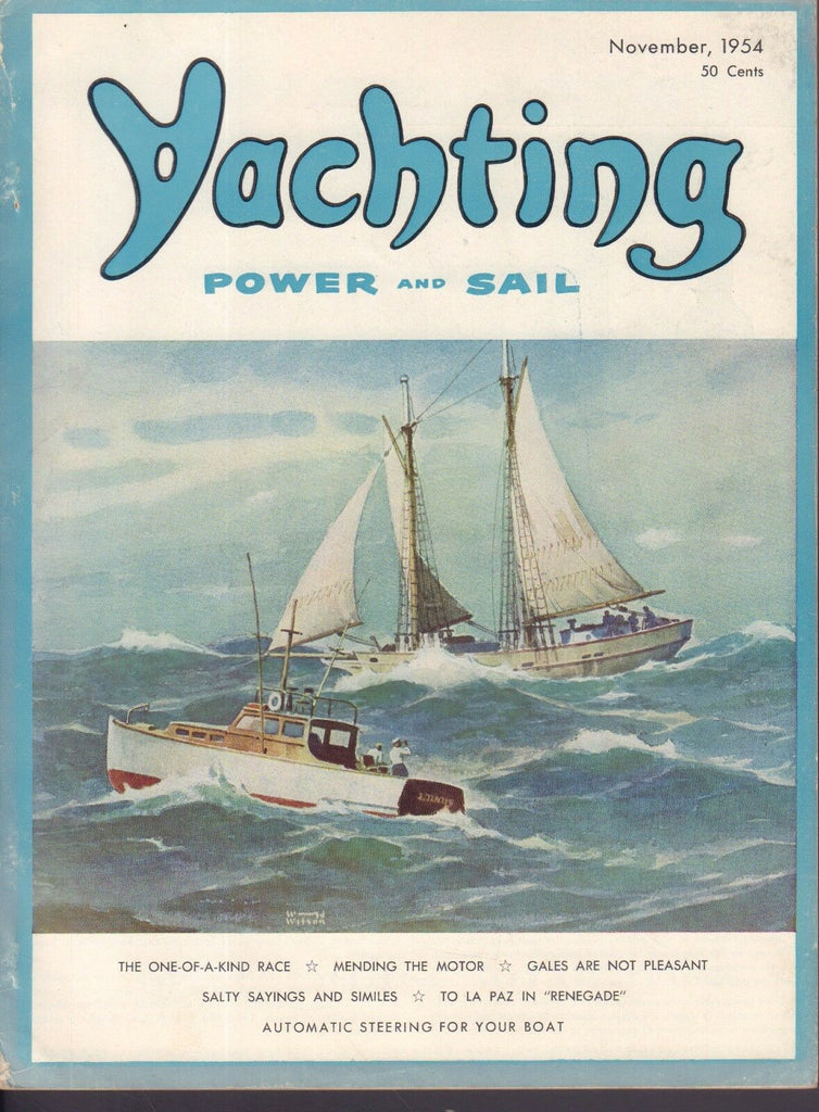 Yachting November 1954 Mending The Motor, Salty Sayings 042017nonDBE