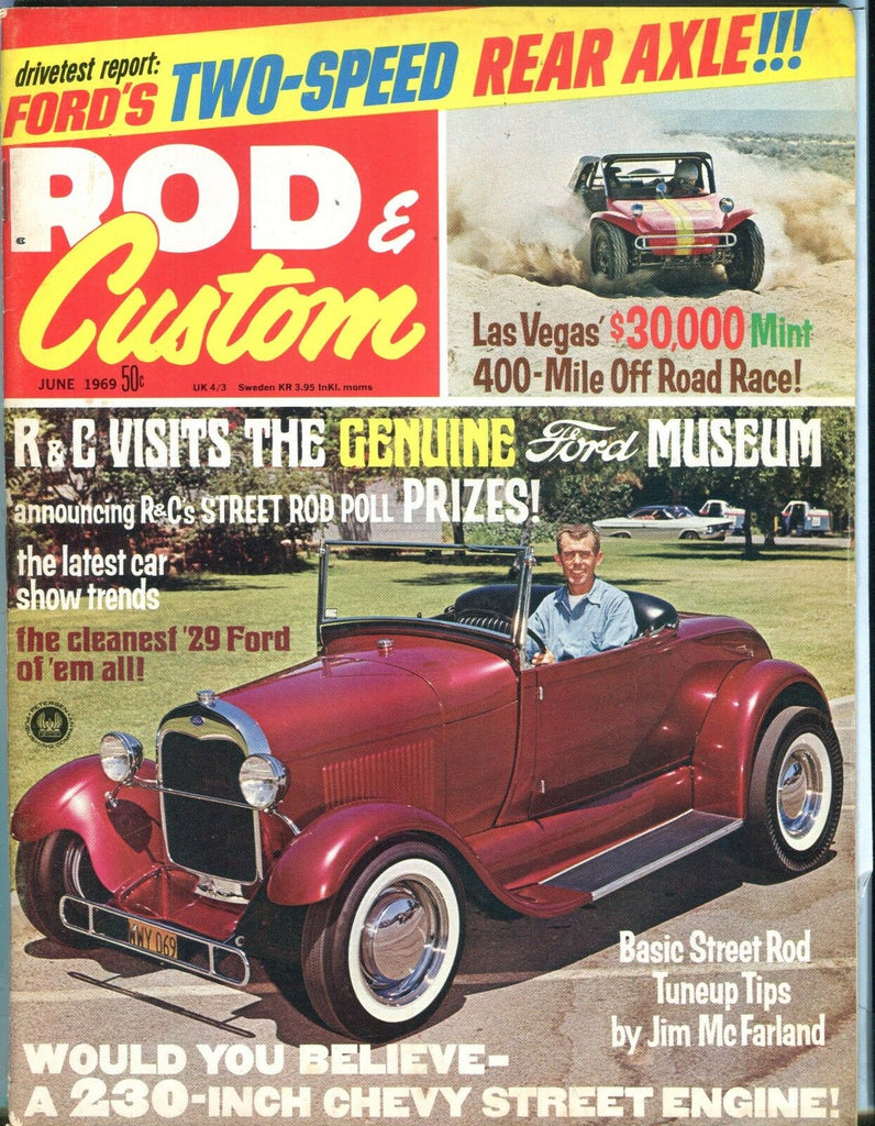 Rod & Custom Magazine June 1969 '29 Ford Museum VG No ML 031317nonjhe