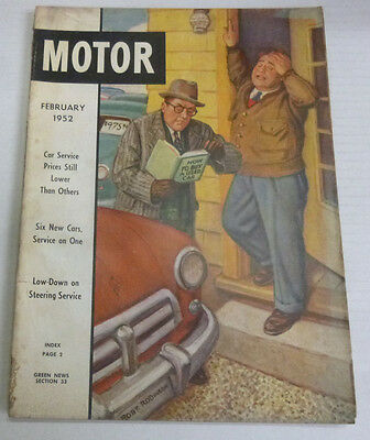 Motor Magazine Cover Art By Robert Robinson February 1952 040513R
