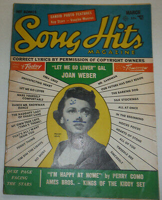 Song Hits Magazine Peggy King & Joan Weber March 1955 120614R