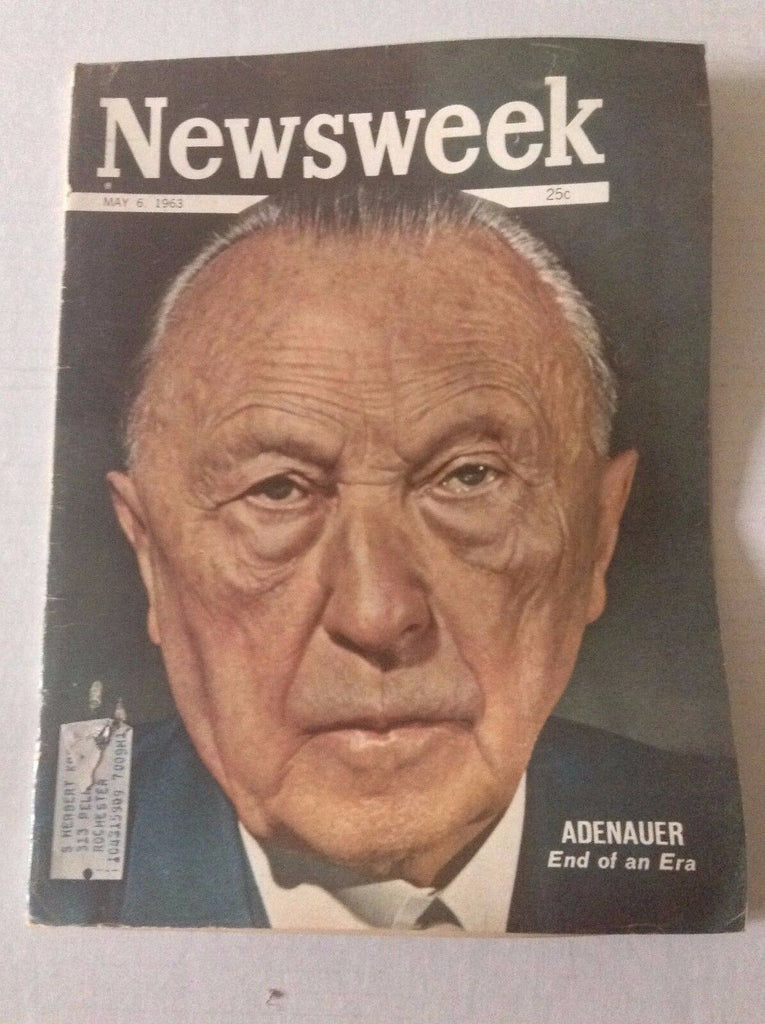 Newsweek Magazine Adenauer End Of An Era May 6, 1963 101216R