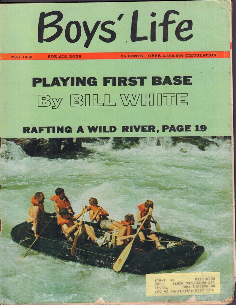 Boy's Life May 1965 Bill White Rafting a Wild River w/ML 011617DBE