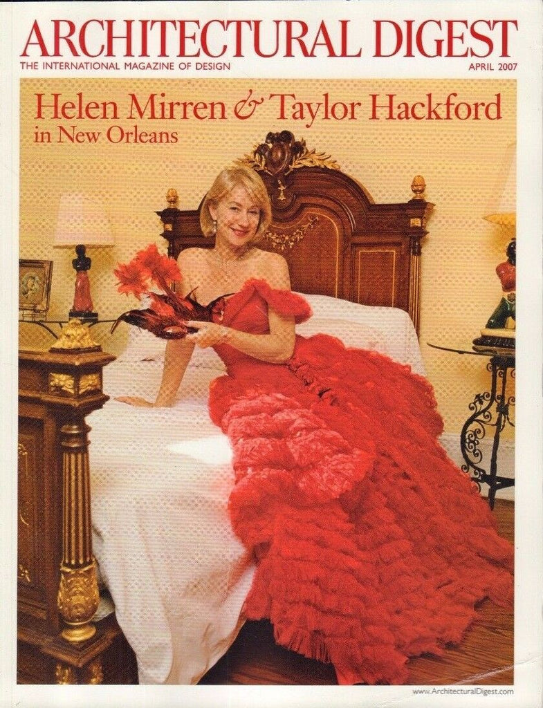 Architectural Digest April 2007 Helen Mirren, Taylor Hackford 021417DBE