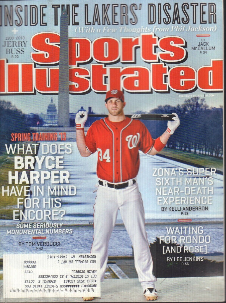 Sports Illustrated February 25 2013 Bryce Harper Jerry Russ w/ML 082918AME