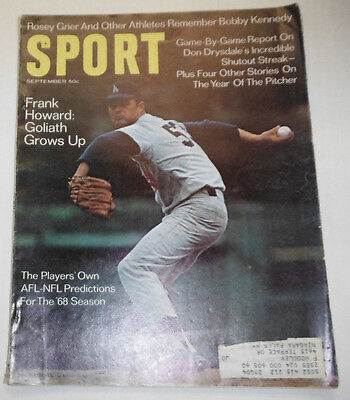 Sport Magazine Frank Howard Rose Grier September 1968 WITH ML 101714R2