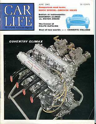 Car Life Magazine June 1961 Coventry Climax EX 060916jhe