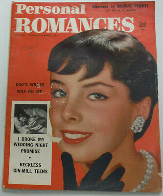 Personal Romances Magazine God's Wrath On Me April 1956 070115R2