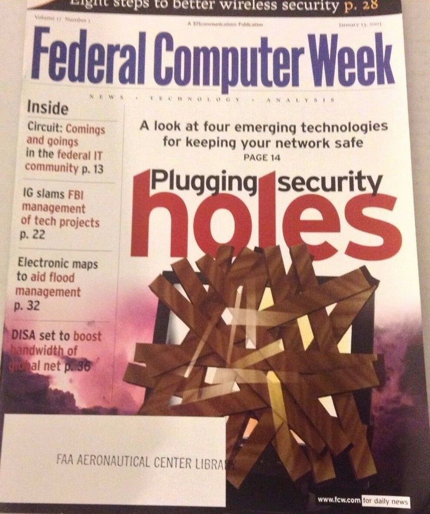 Federal Computer Weekly Magazine Security Holes January 13, 2003 080117nonrh
