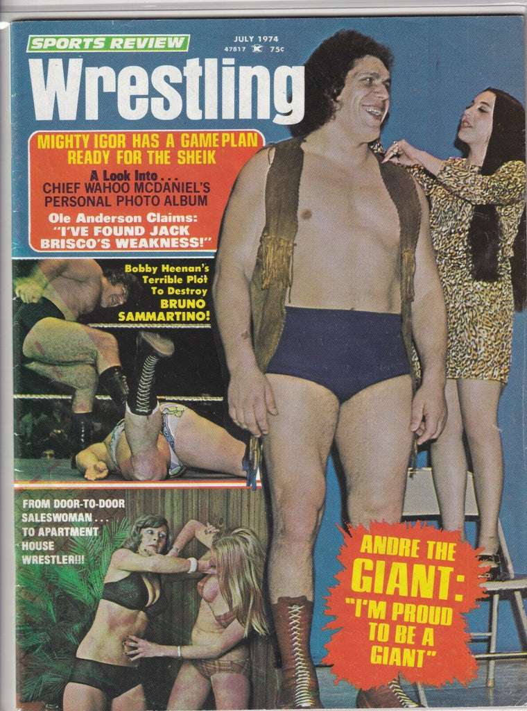 Sports Review Wrestling Andre The Giant Bobby Heenan July 1974 060419nonr