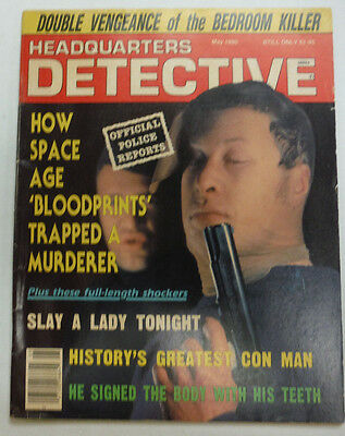 Headquarters Detective Magazine Bloodprints Trapped Murder May 1990 061115R