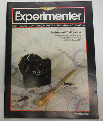 EAA Experimenter Magazine Instrument Calibration November 1987 FAL 071615R