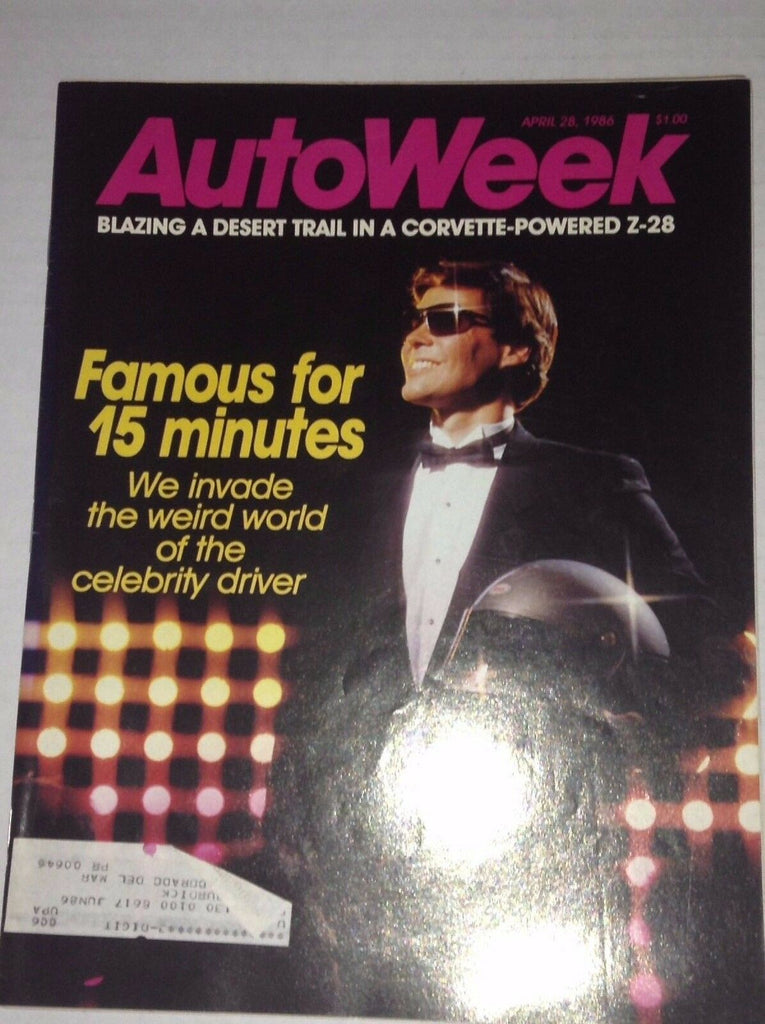 Autoweek Magazine Corvette Powered Z-28 John Candy April 28, 1986 012217RH