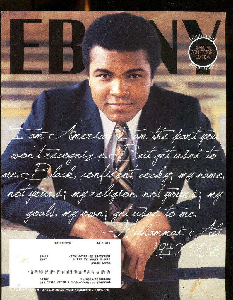 Ebony Masgazine August 2016 Muhammad Ali EX w/ML 121516jhe