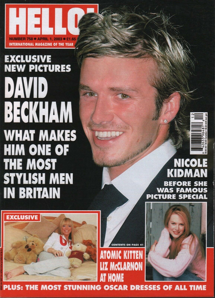 Hello! Magazine April 1 2003 David Beckham Nicole Kidman 062918DBE3