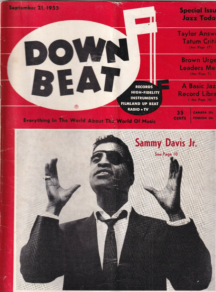 Down Beat Mag Sammy Davis Jr. Taylor Answers September 21, 1955 101219nonr