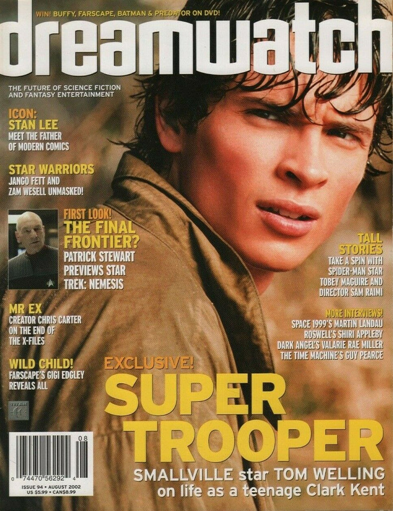 Dream Watch August 2002 Tom Welling Patrick Stewart Stan Lee 071519DBE