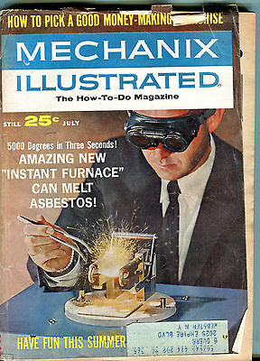 Mechanix Illustrated Magazine July 1962 Instant Furnace GD 033116jhe