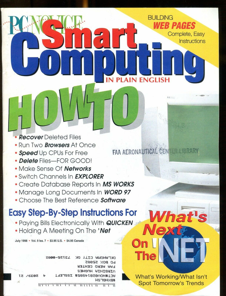 Smart Computing Magazine July 1988 Building Web Pages FAA EX w/ML 022417nonjhe