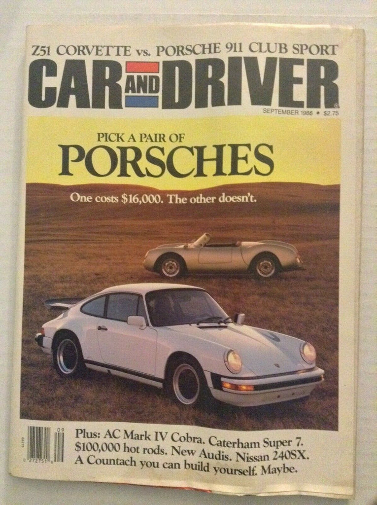 Car And Driver Mag Porsches AC Mark IV Cobra September 1988 080819nonrh
