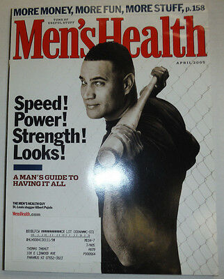 Men's Health Magazine Albert Pujols & More Money April 2005 030615R2
