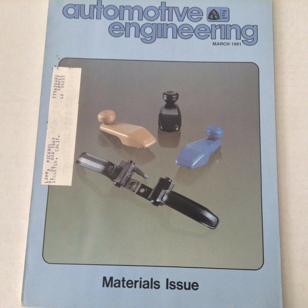 Automotive Engineering Magazine Fiberglass Truck Doors March 1981 061217nonrh