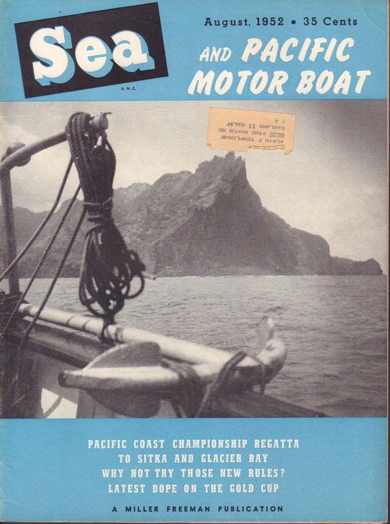 Sea Pacific Yachting August 1952 Pacific Coast Regatta w/ML 062217nonDBE