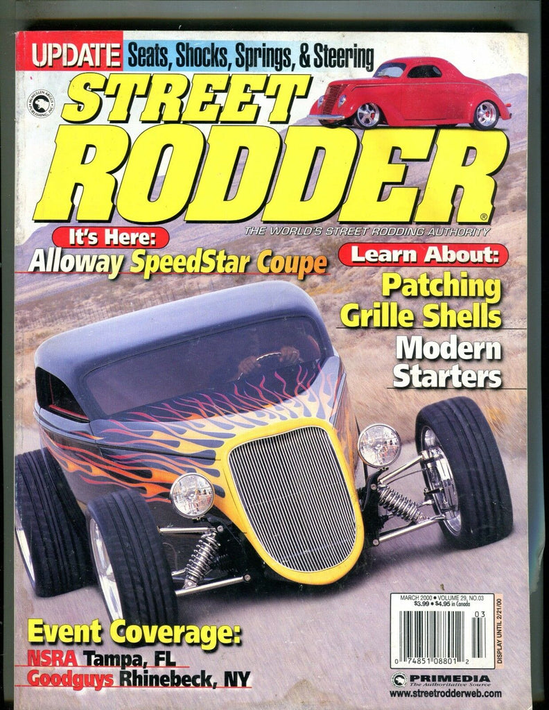 Street Rodder Magazine March 2000 Alloway Coupe VG No ML 042117nonjhe