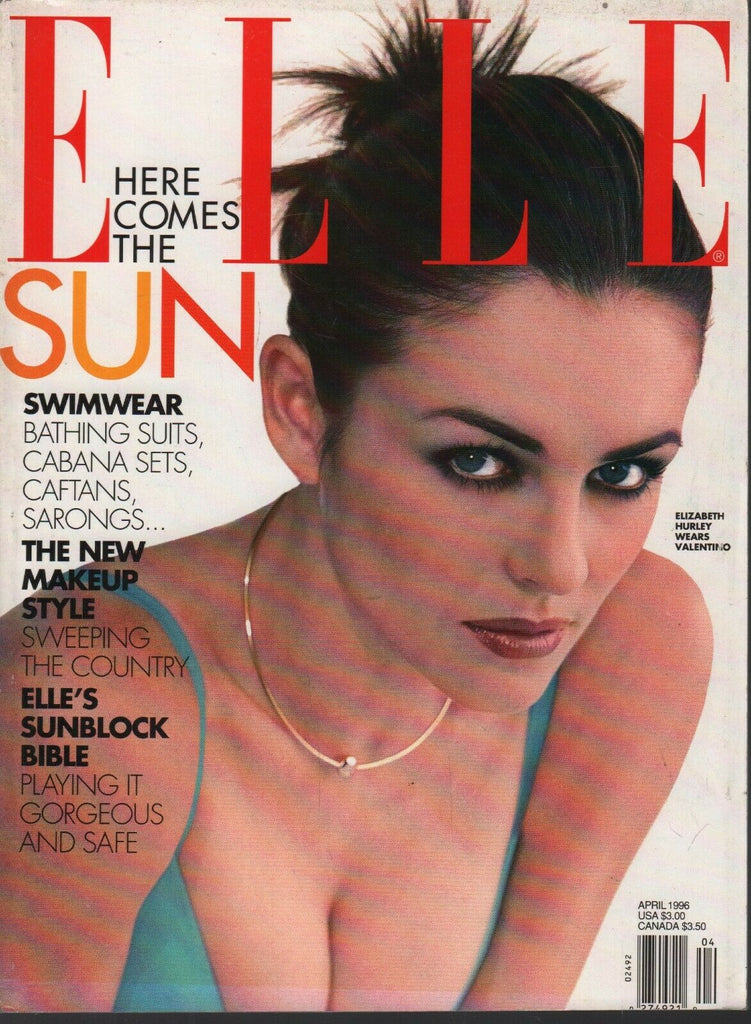 Elle Fashion Magazine April 1996 Elizabeth Hurley Valentino 091420ame